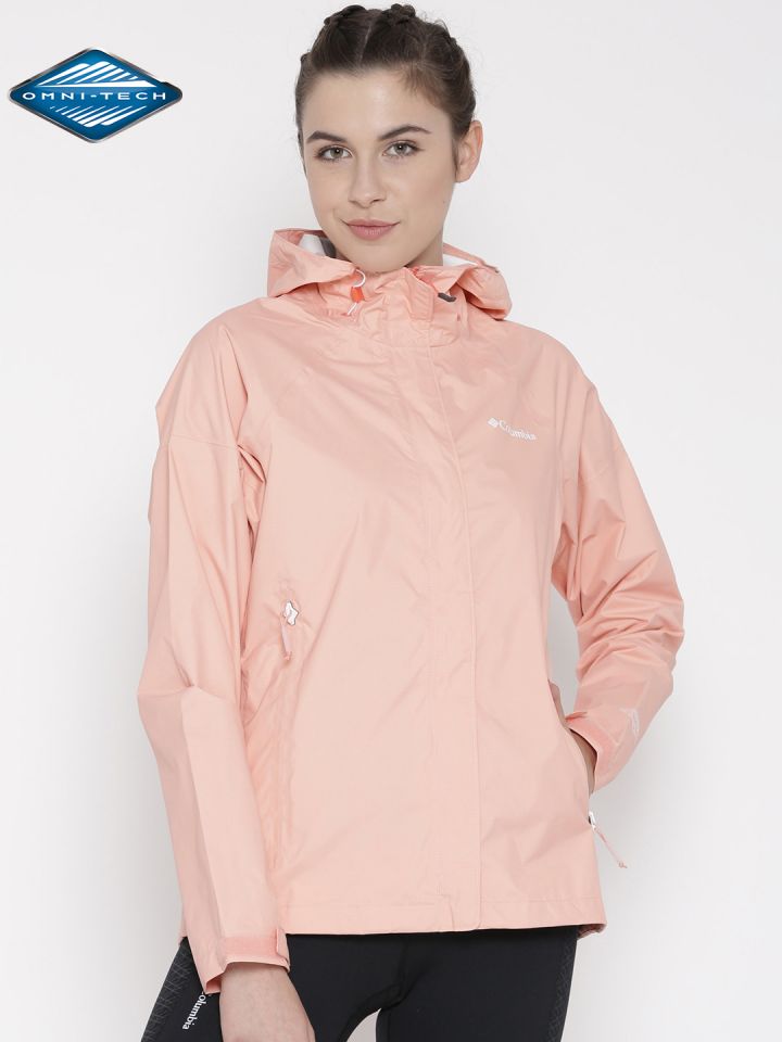 Peach rain jacket online