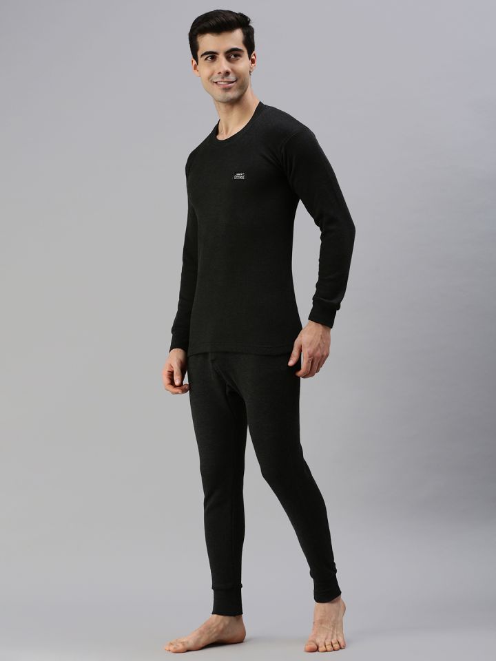 Buy Lux Cottswool Men Black Solid Cotton Blend Pack Of 2 Thermal Vests  Online at Best Prices in India - JioMart.