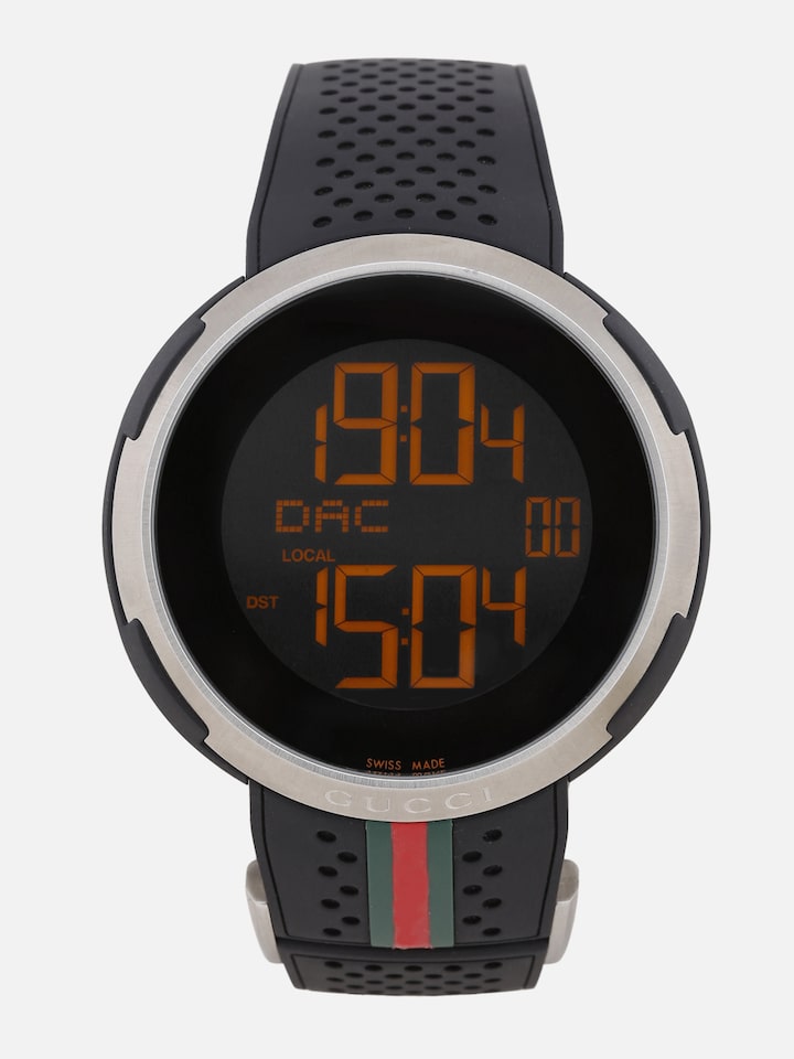 Buy Gucci Men Black Hybrid Digital Watch YA114103 - Watches for Men | Myntra