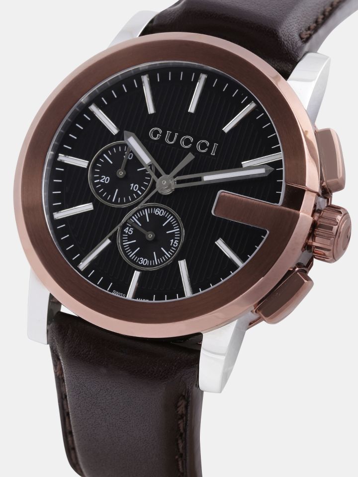 Buy Gucci Men Black Chronograph Analogue Watch YA101202 Watches