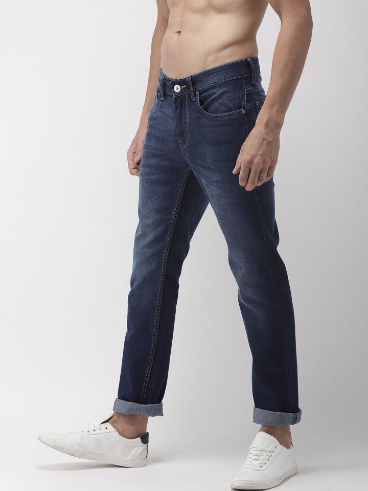 Buy Flying Machine Men Blue Michael Slim Tapered Fit Stretchable