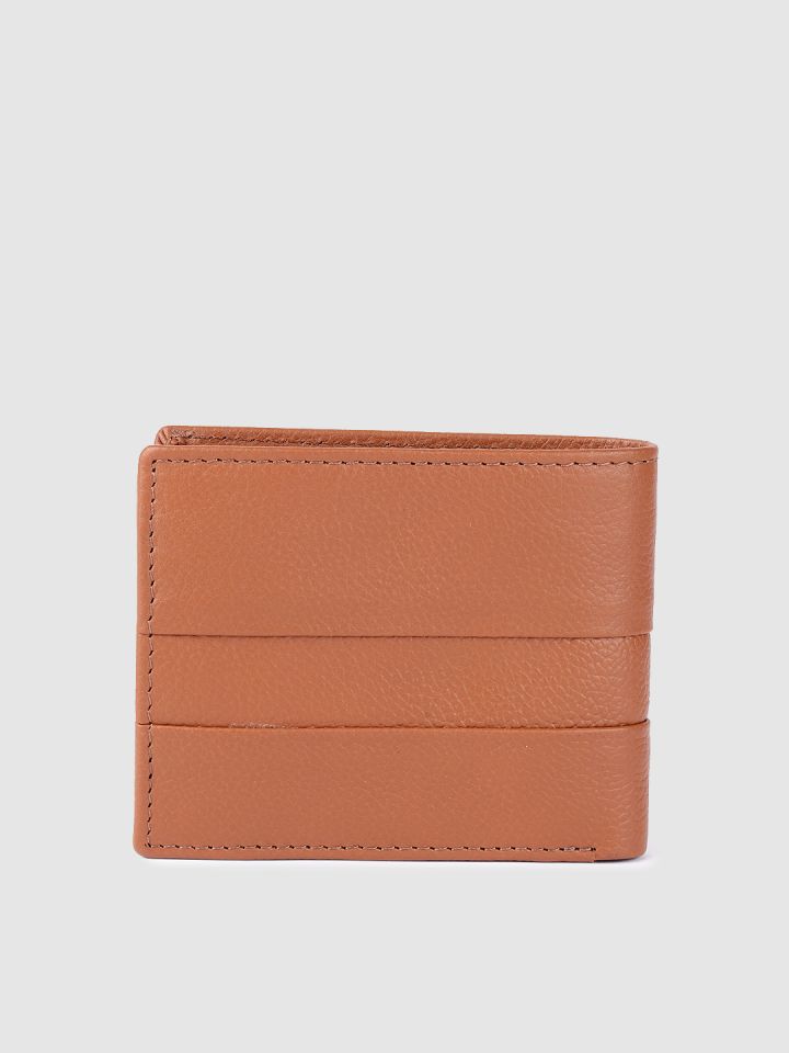 Buy Van Heusen Men Brown Leather Two Fold Wallet Wallets for Men