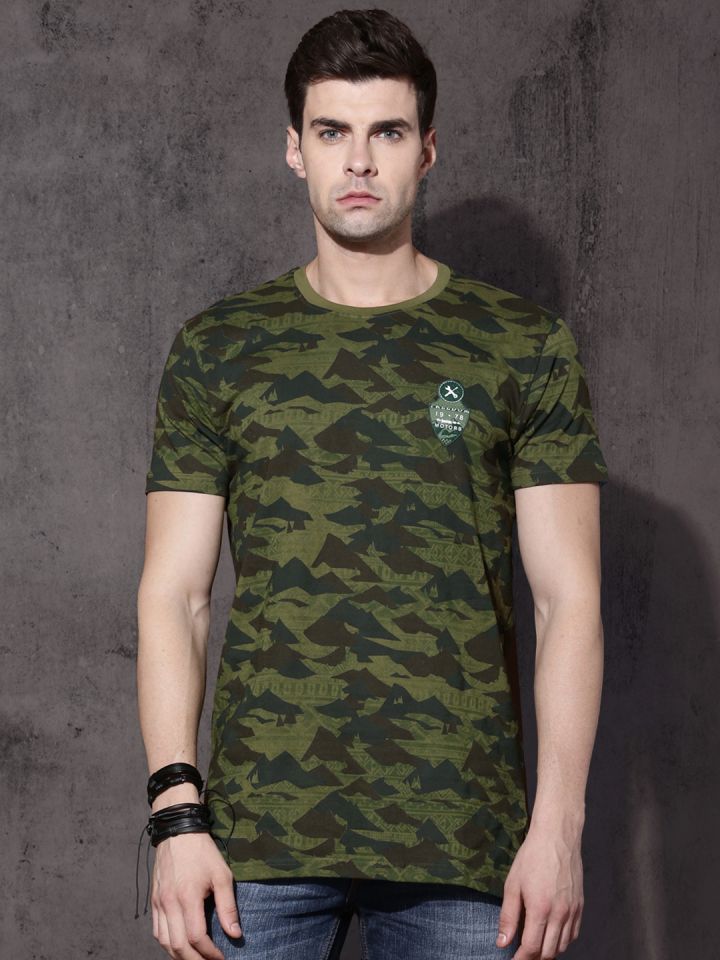 Camouflage t sales shirt myntra