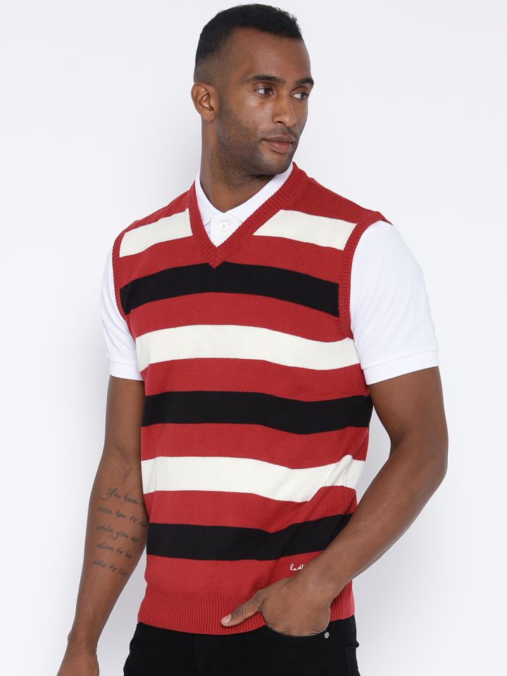Mens red clearance sleeveless jumper