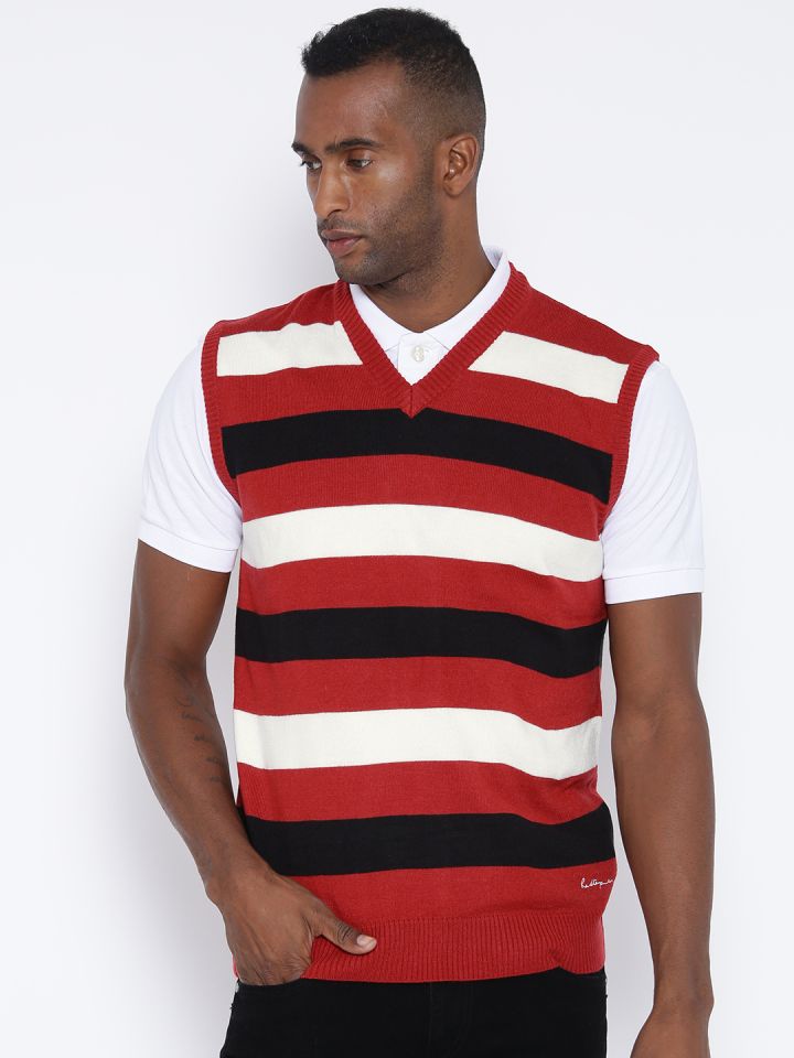 Mens red sleeveless outlet jumper