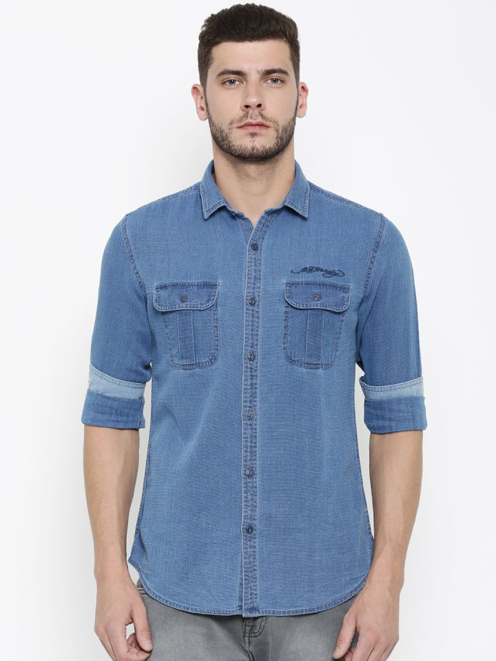 Ed hardy cheap denim shirts