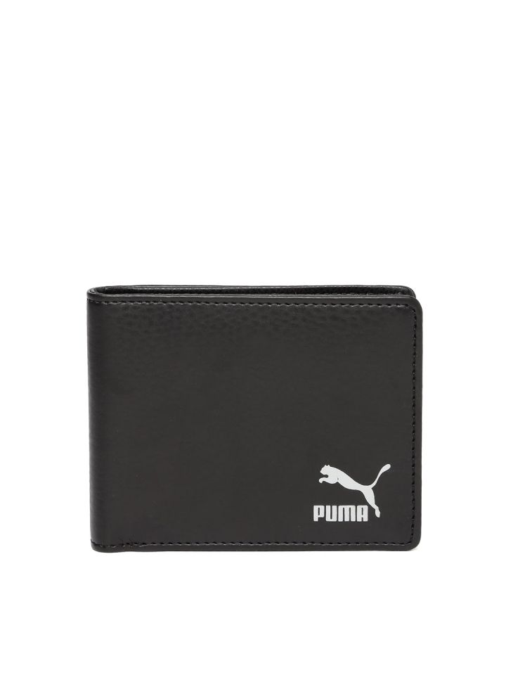 Puma black sales leather wallet