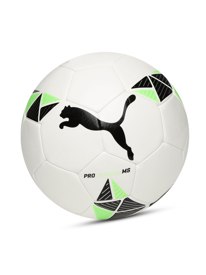 Buy Puma White Green Pro Training MS Ball Printed Football