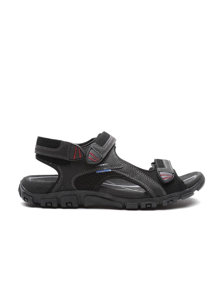 Buy Geox Respira Men Black Italian Patent Leather Sandals - Sandals for Men  1833246 | Myntra