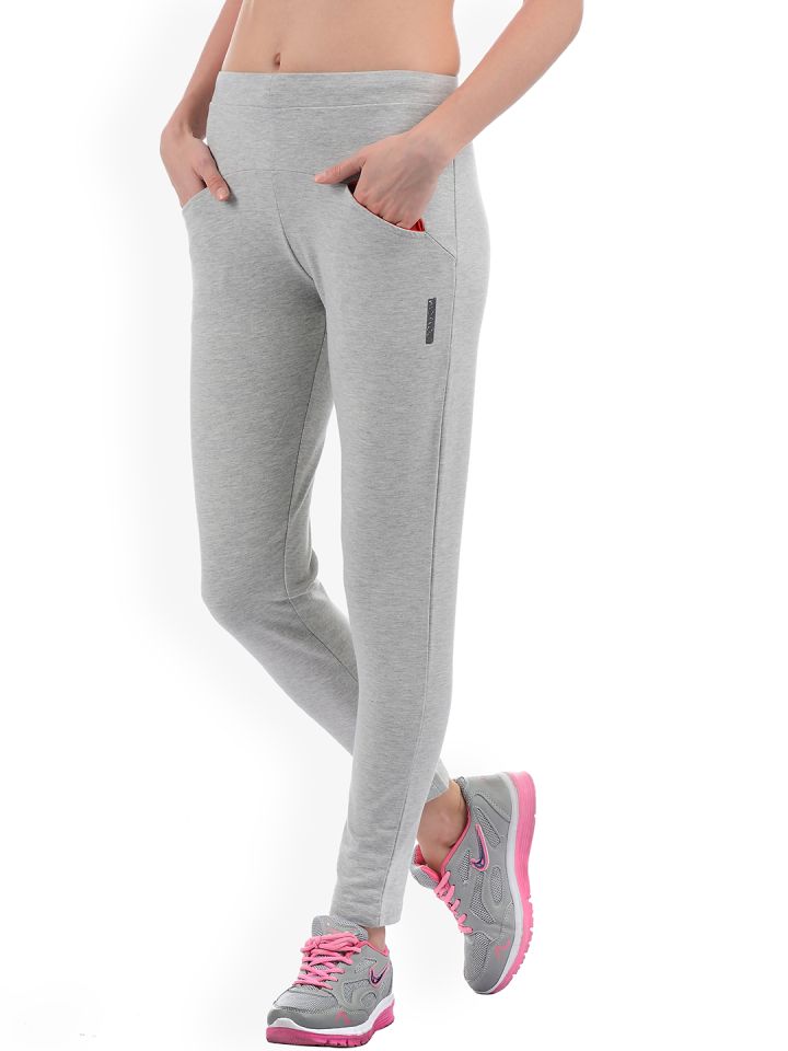 Buy Sweet Dreams Grey Melange Solid Workout Track Pants Track