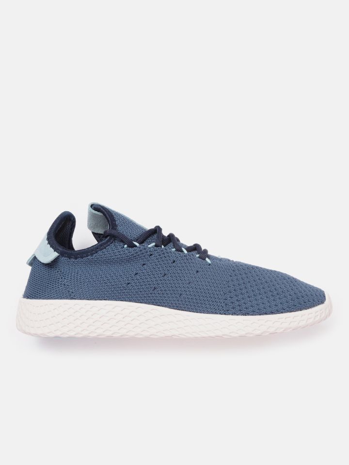 ADIDAS Originals Men Blue Woven Design Pharrell Williams Tennis HU Sneakers