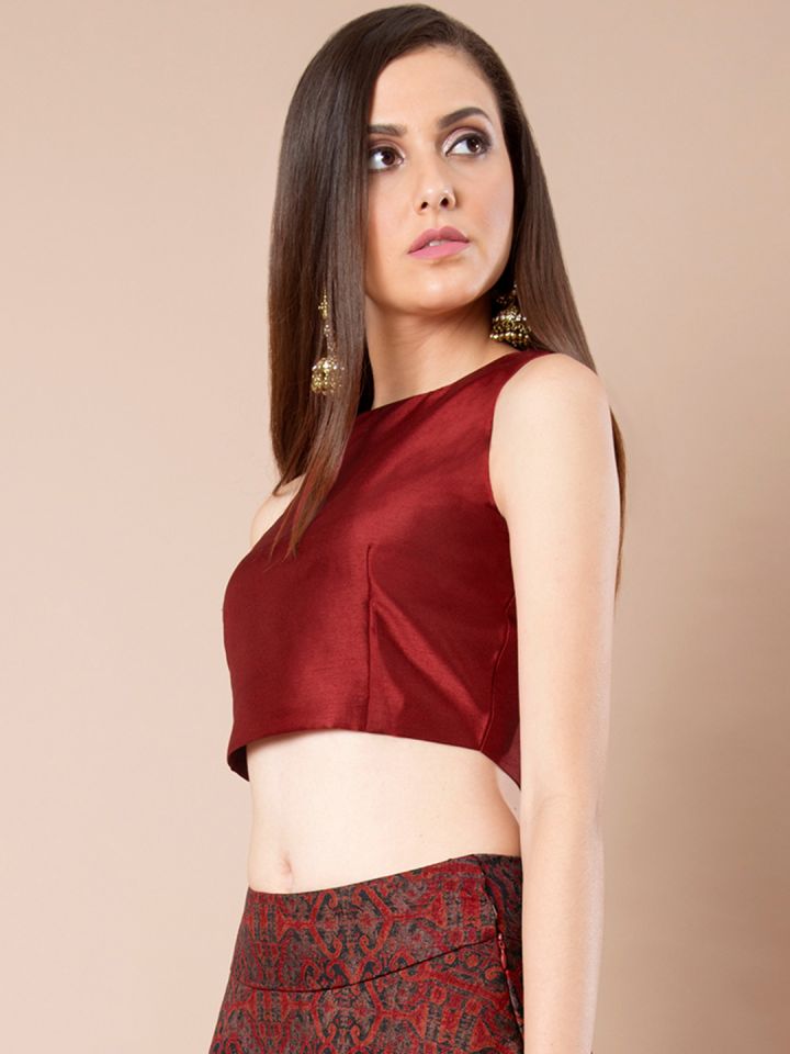 Ethnic crop tops myntra shop