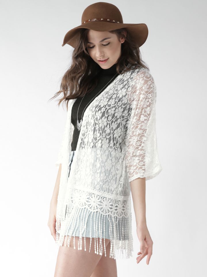 Buy FOREVER 21 White Lace Shrug Shrug for Women 1846495 Myntra