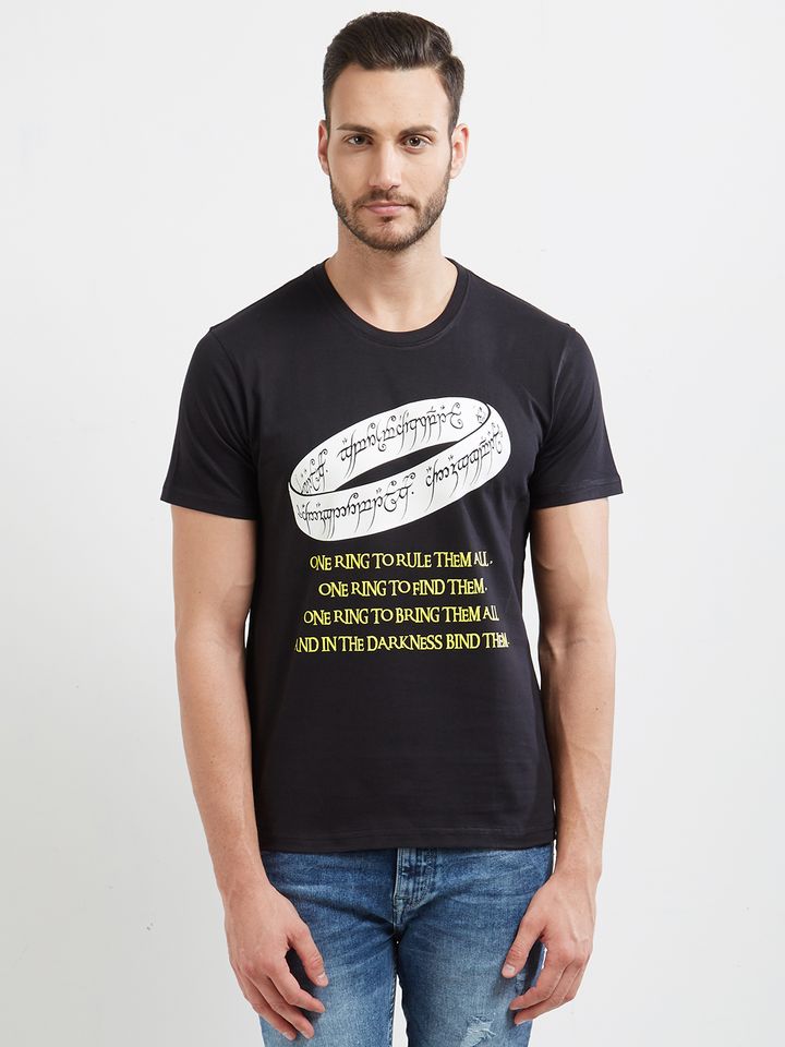 Souled Store Unisex Black Printed LOTR 