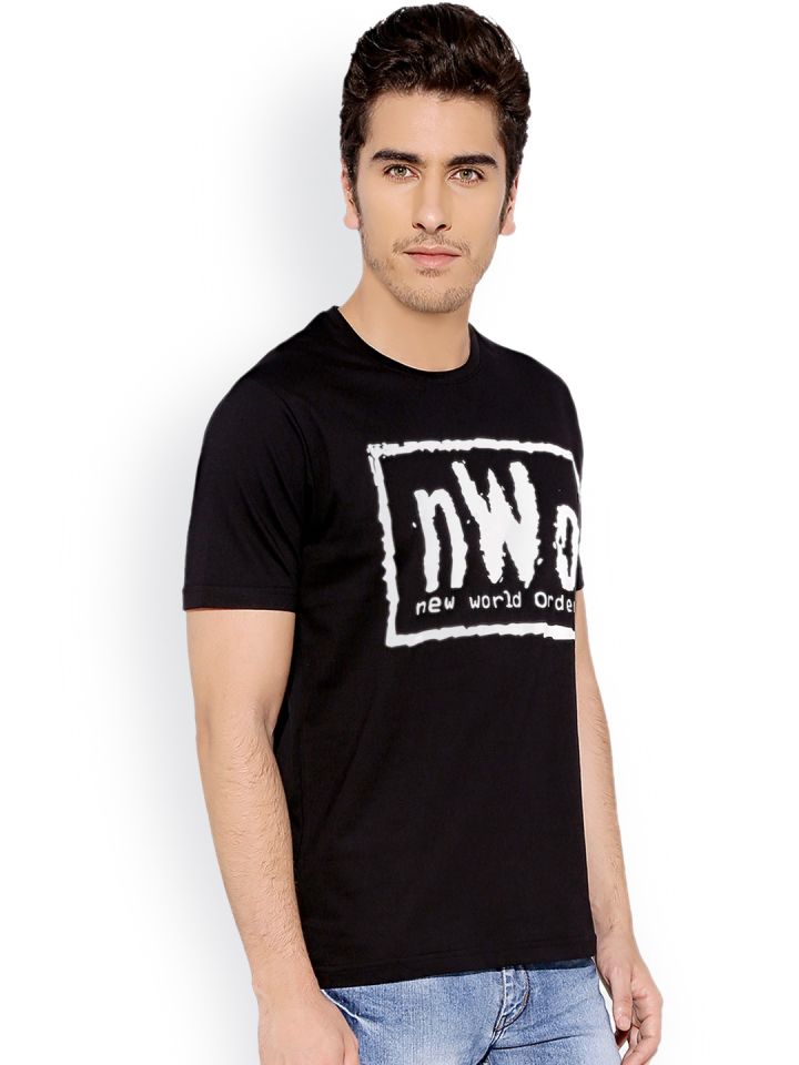 The Souled Store Unisex Black Printed WWE nWo T shirt