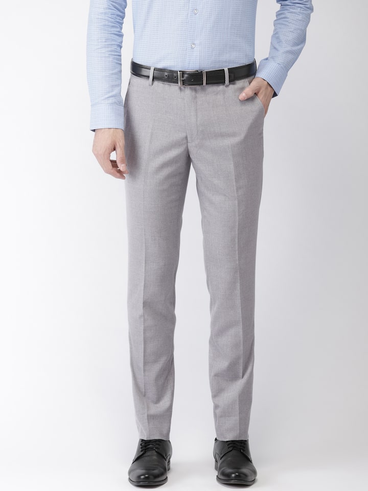Black Coffee Grey Sharp Fit Formal Trousers