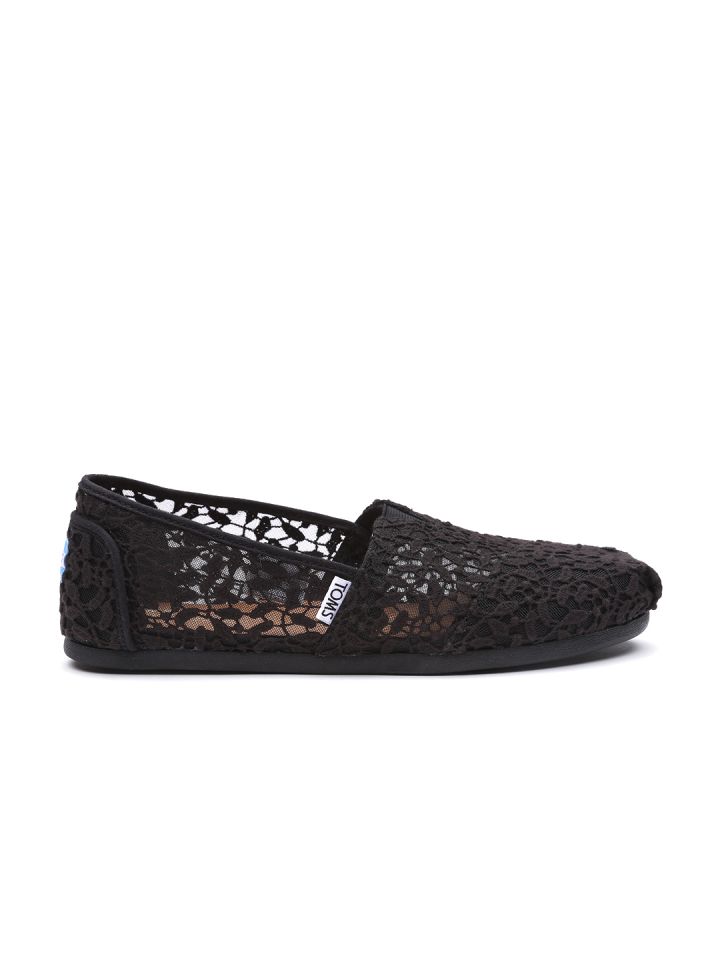 Black lace hot sale toms