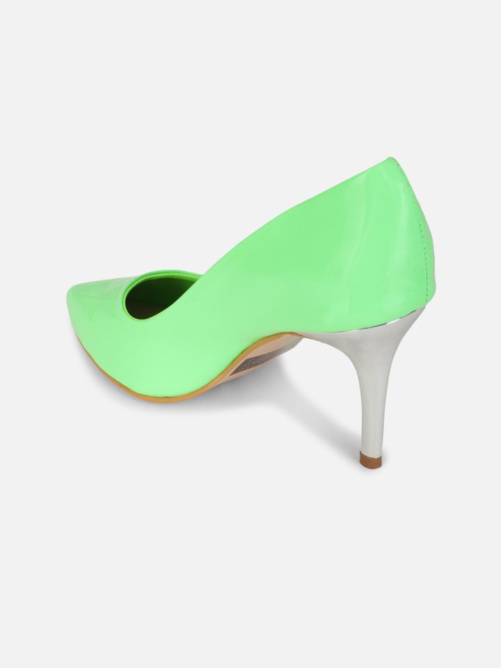 FOREVER 21 Green PU Kitten Pumps
