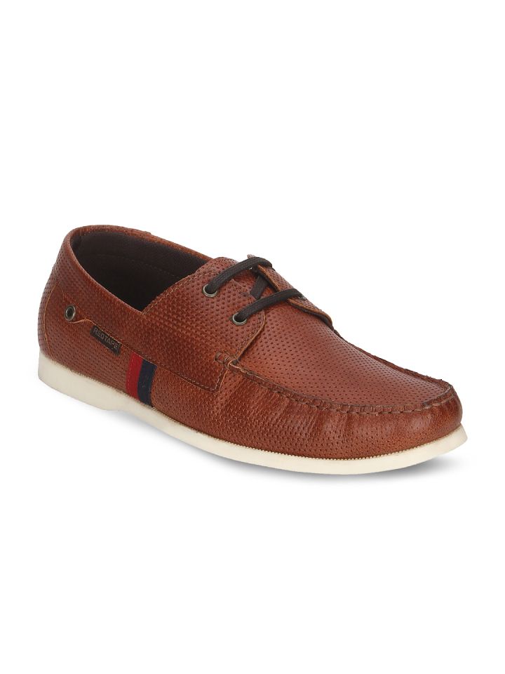 Buy Red Tape Men Tan Brown Leather Boat Shoes Casual Shoes for