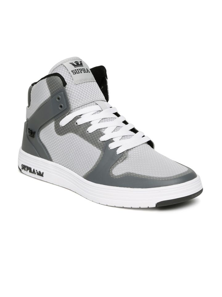 Grey shop supra shoes