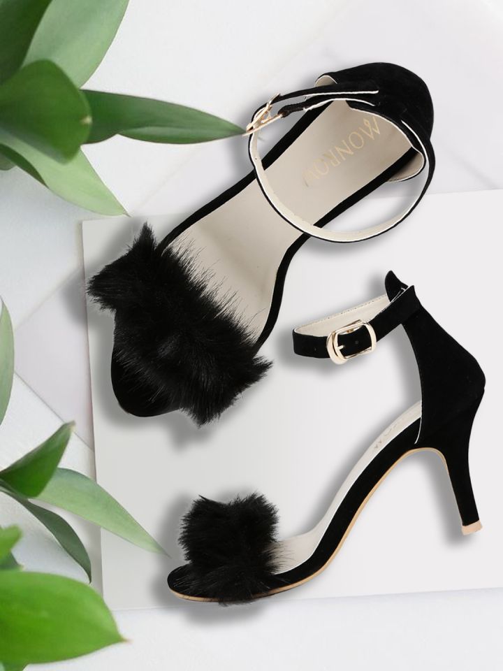 Kitten heels cheap with fur