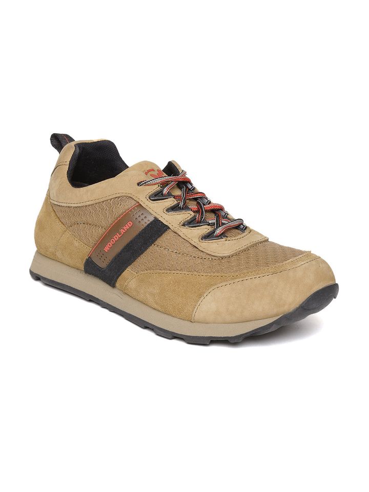 Buy Woodland Men Brown Leather Sneakers 