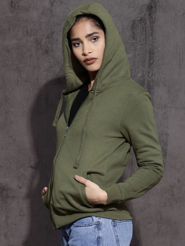 olive green hoodie womens