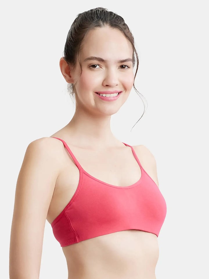 Buy Jockey Pink Solid Non Wired Non Padded Camisole Bra SS12 0105 - Bra for  Women 1865934