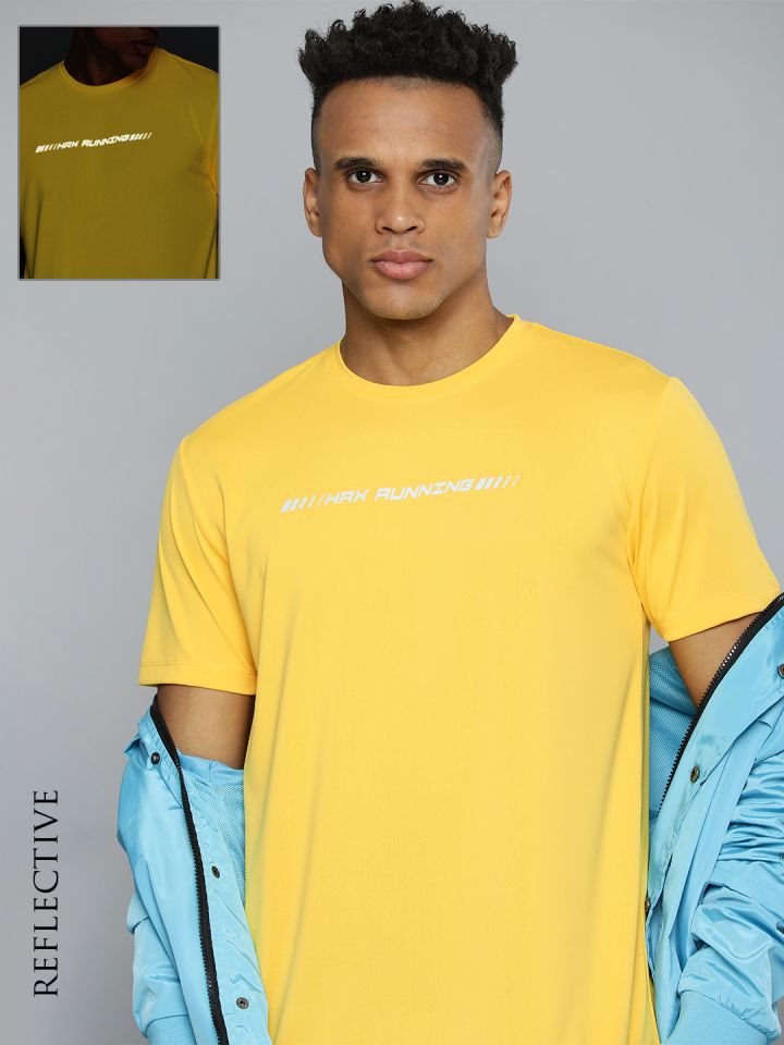 Hrx tshirts yellow on sale
