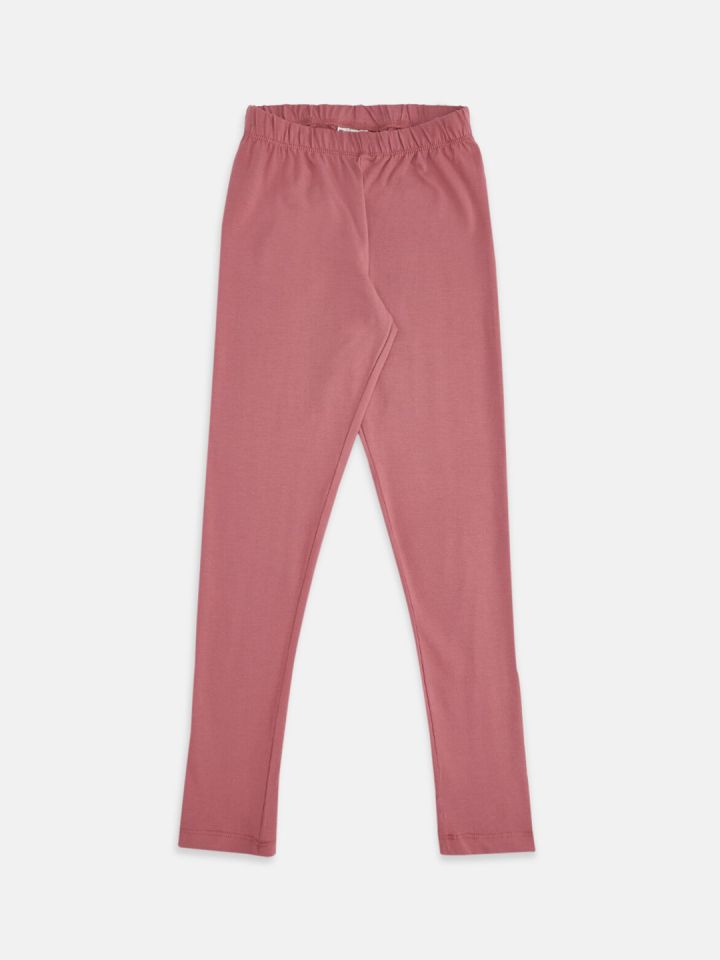 Buy Pantaloons Junior Girls Pink Solid Leggings - Leggings for Girls  18696952