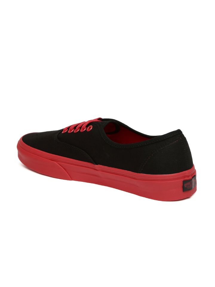 Black an hotsell red vans
