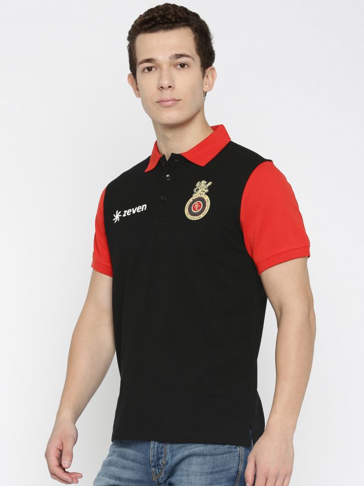 Rcb black polo t shirt deals