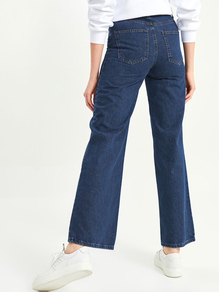 Buy TINA HIGH-RISE BLUE WIDE LEG JEANS for Women Online in India