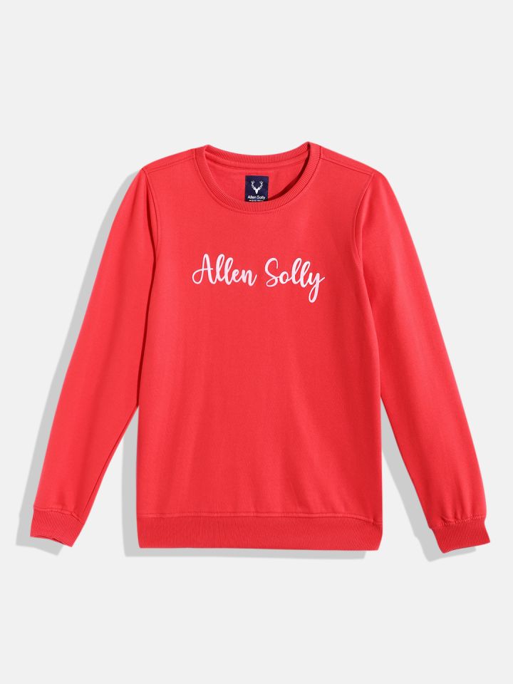 Buy Allen Solly Junior Girls Red Pink Brand Logo Printed Sweatshirt