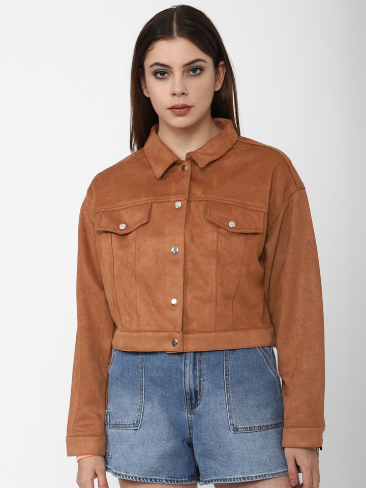 Forever 21 cropped jean jacket on sale