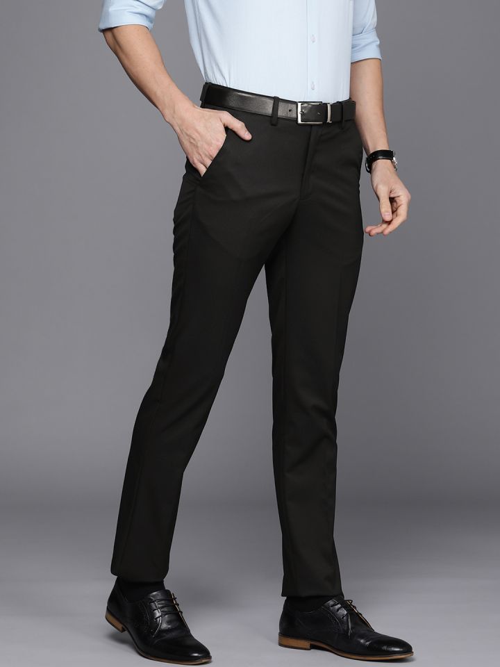 Buy Louis Philippe Black Trousers Online - 805374
