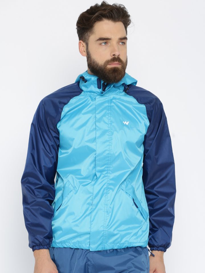 Buy Wildcraft Blue Hooded Waterproof Rain Jacket 2 Tone Rain