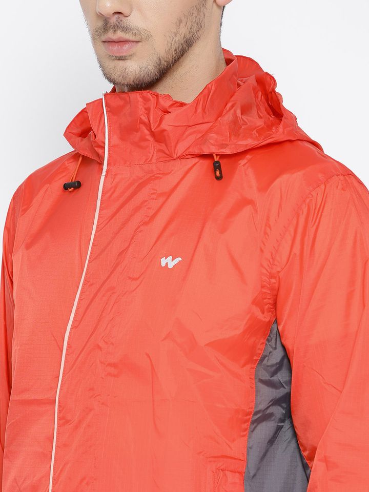 Wildcraft Orange Checked Rain Pro Jacket atelieryuwa.ciao.jp