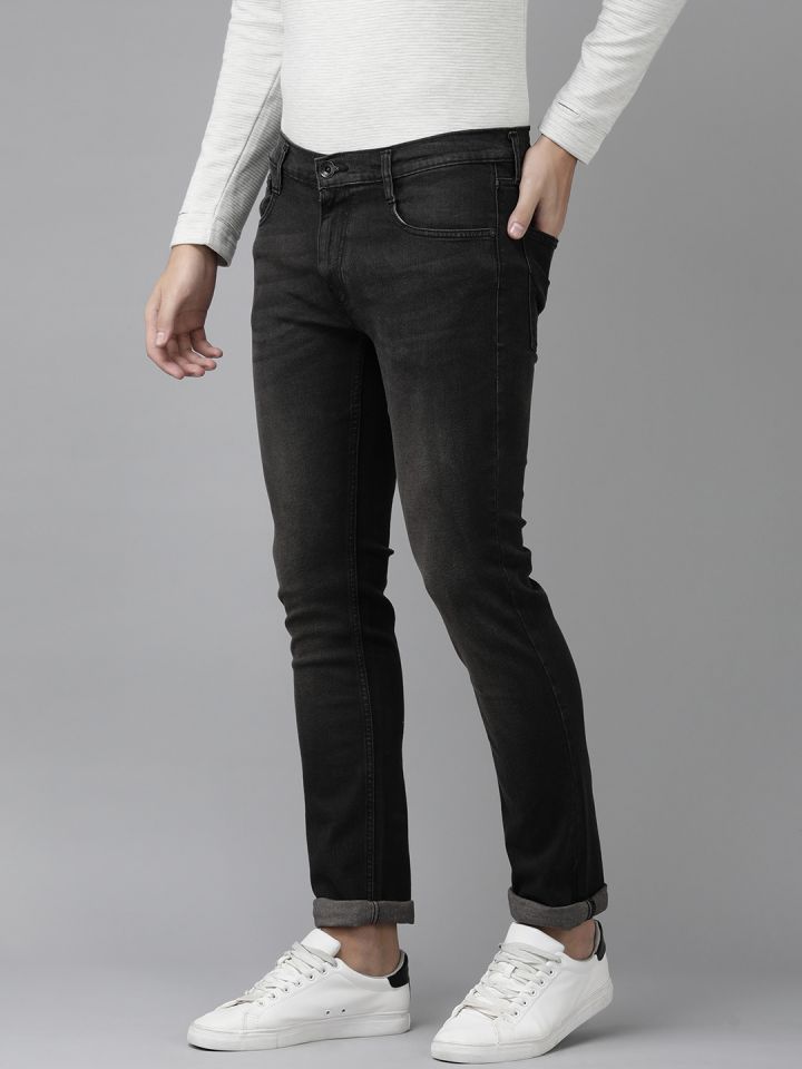Buy Pepe Jeans Men Black Vapour Slim Fit Mid Rise Light Fade