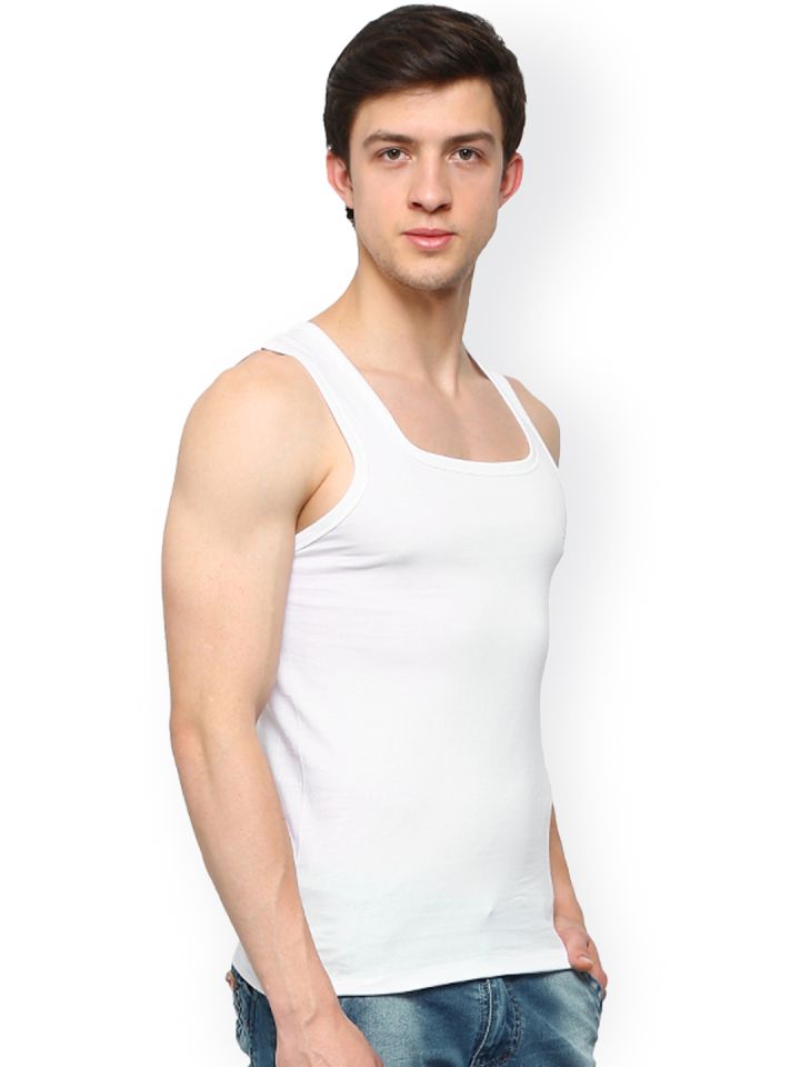 Buy Zoiro Men Pack Of 4 White Innerwear Vests Primo 3110 - Innerwear Vests  for Men 1878399 | Myntra