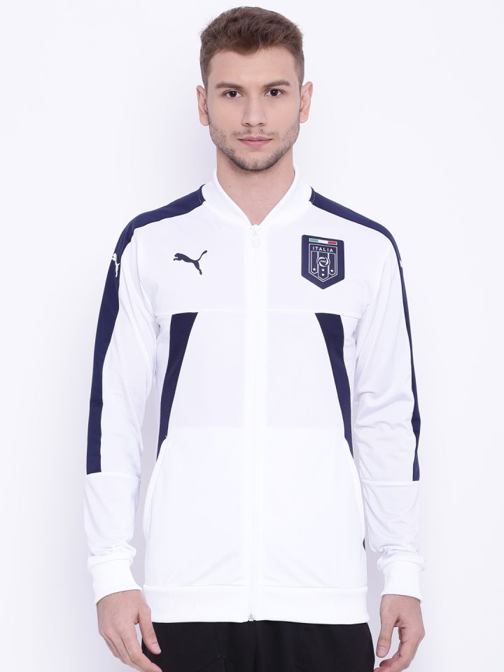 Buy Puma Men White FIGC Italia Stadium Track Jacket Jackets for