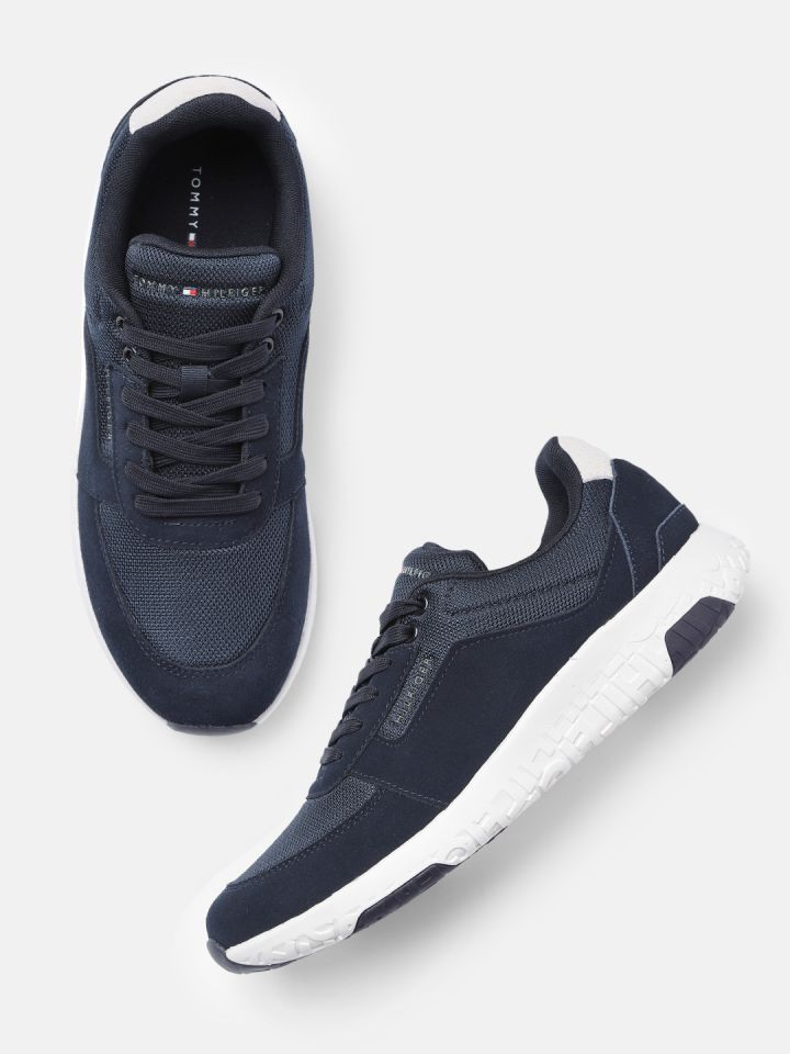Buy Tommy Hilfiger Men Blue Leather Lightweight Runner Mix