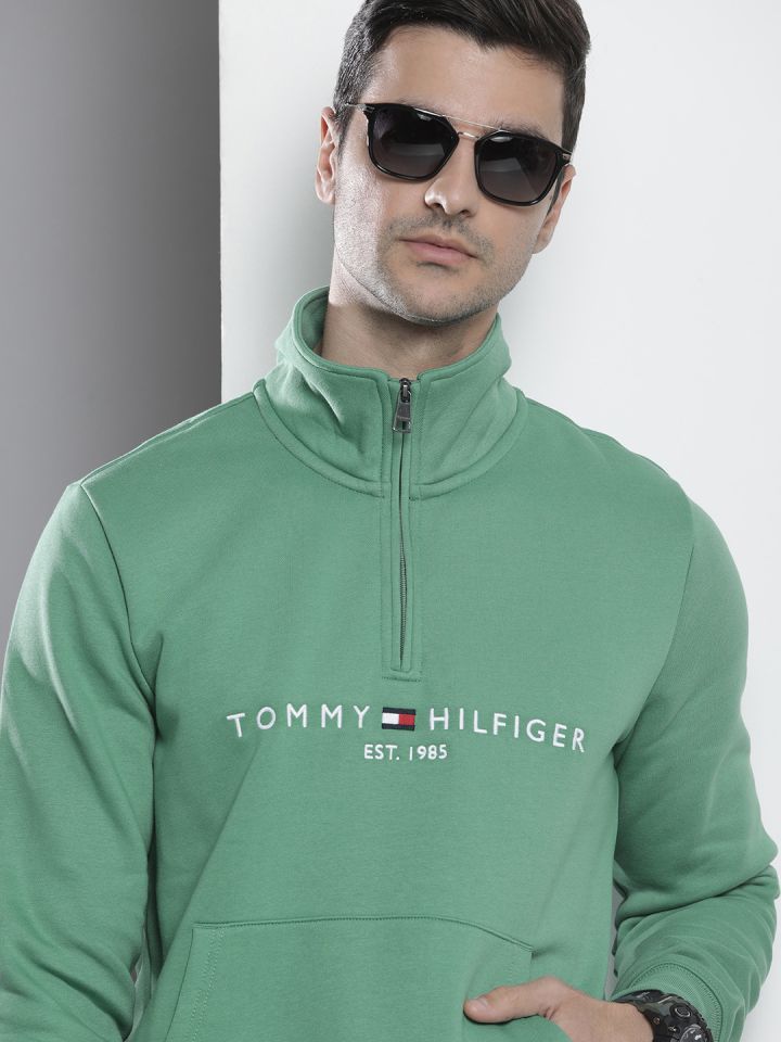Tommy hilfiger green sweatshirt sales