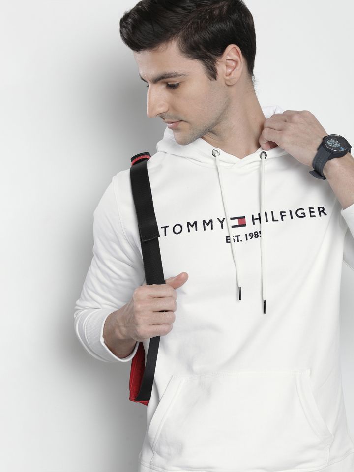 Tommy white hoodie deals