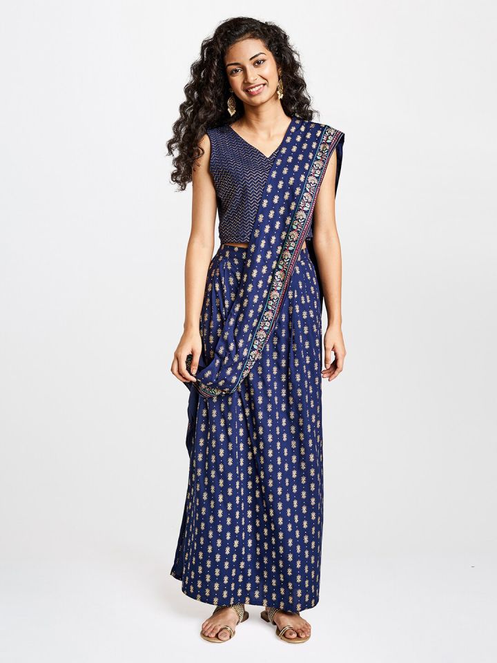 Global desi palazzo shop saree