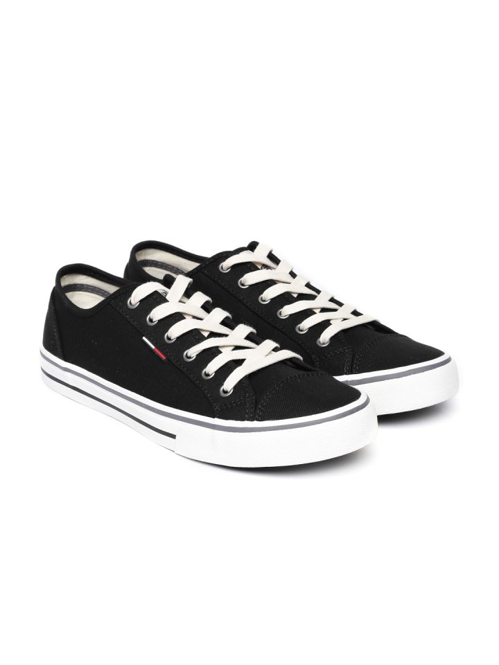 tommy hilfiger men black sneakers