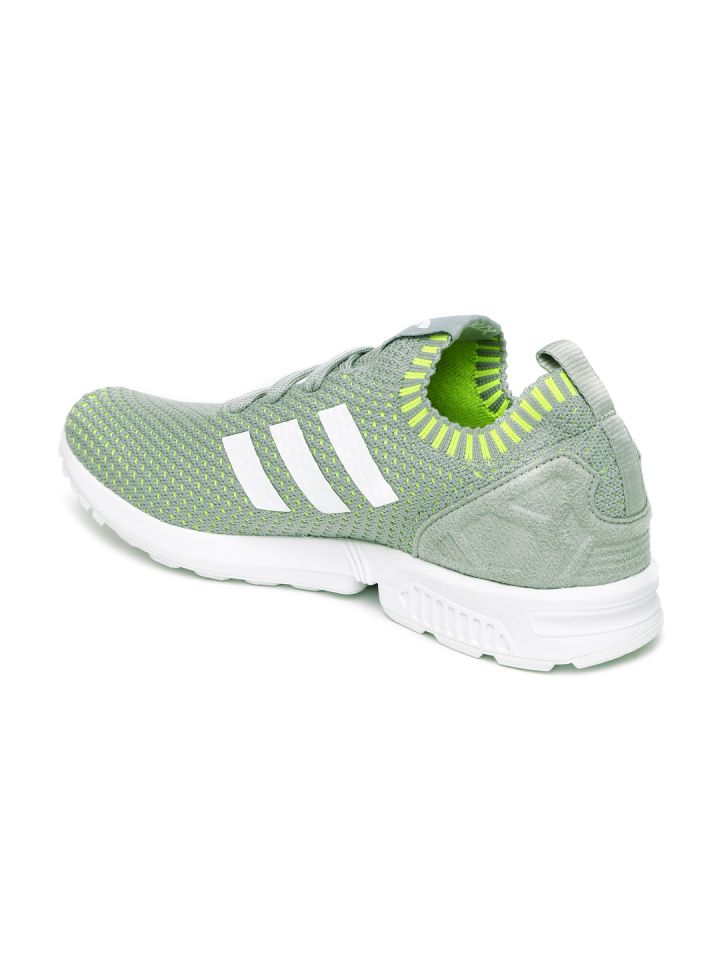 Womens adidas zx flux primeknit outlet vapour green trainers