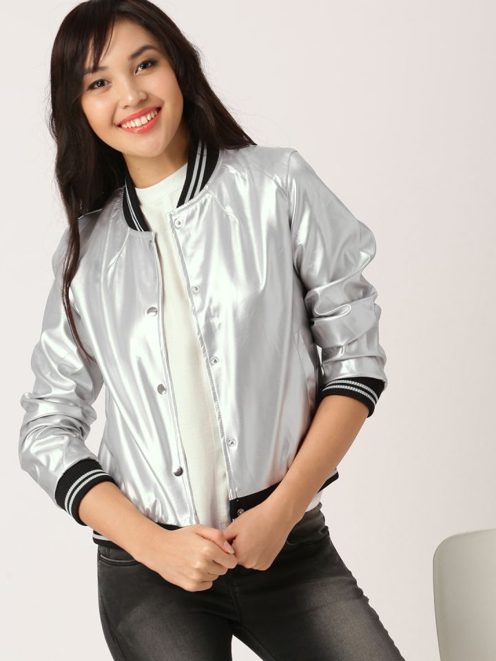 Silver dress jacket womens sales