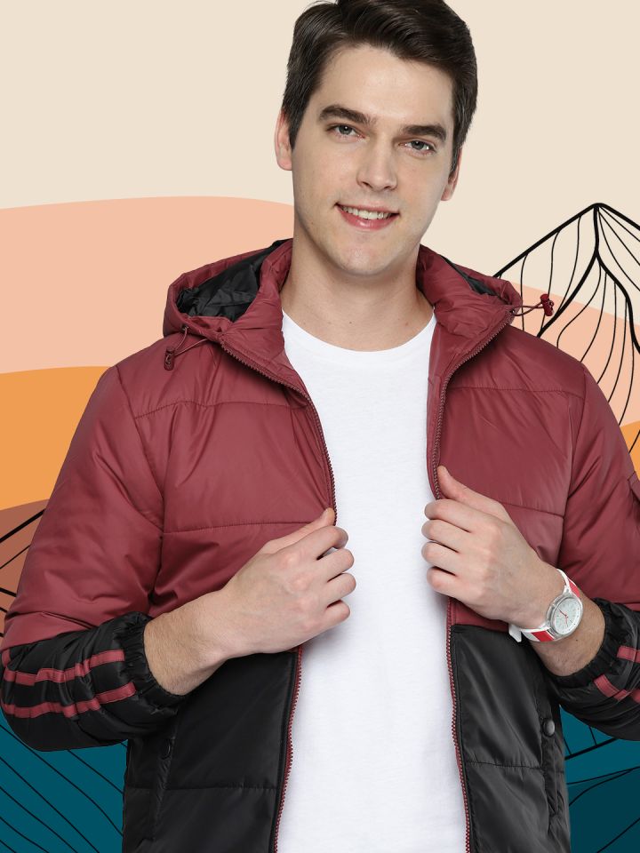 Maroon and clearance black jacket