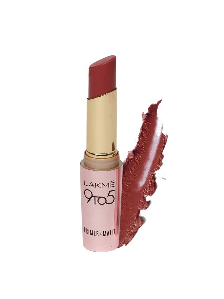 Buy Lakme 9to5 Primer Matte Cherry Chic Lipstick Mr4 Lipstick For Women 1886887 Myntra The fun c.olours in the range ensure that no makeup look goes unnoticed and a rich color payoff leaves your lips looking bold and glamorous! lakme 9to5 primer matte cherry chic lipstick mr4